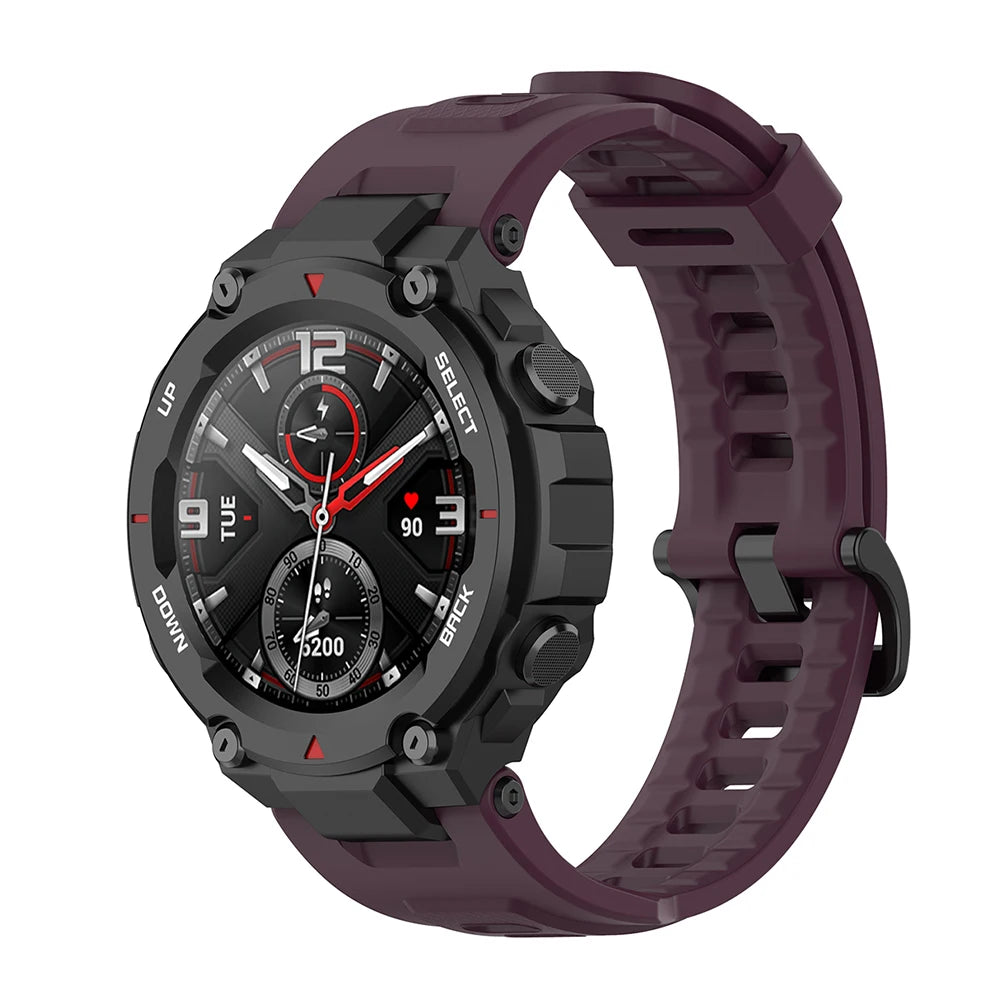 Silicone Watch Strap Band Replacement for Huami Amazfit T-Rex Pro/Amazfit T-Rex