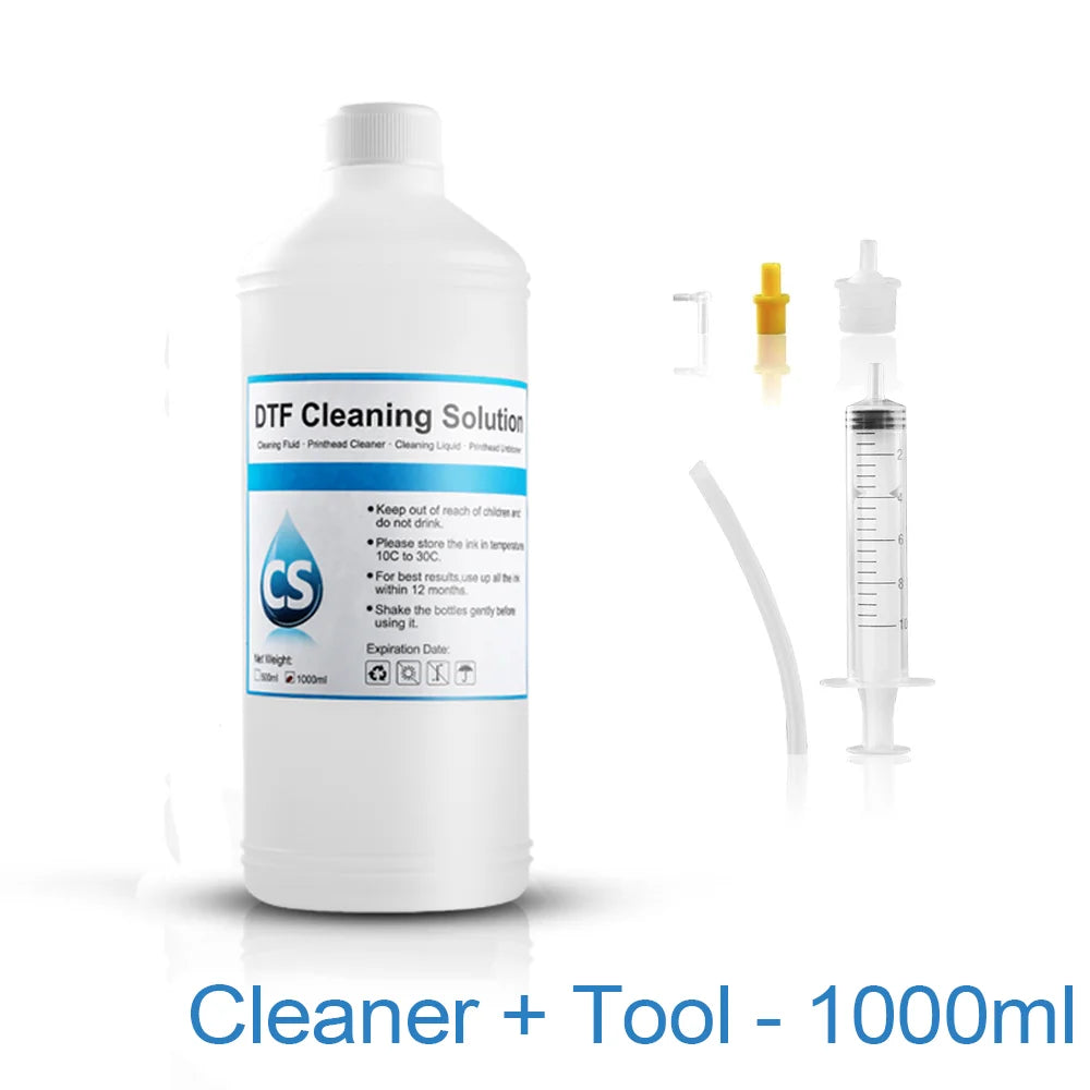 DTF Cleaner DTF cleaning Solution Liquid For DTF (Direct Transfer Film) Printer Printhead Tube Cleaning  (3 Capacity Options)