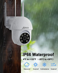 ANRAN 5MP Wired Security Camera 2.4G&5G Wifi Camera 24/7 Record Home Security Protection IP66,Compatible Alexa,Auto Tracking