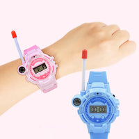 1 Pair Electronic Walkie Talkie Watch Interactive Kids Walkie Talkies Watch Toy Spying Gadgets Birthday Gift for Boys Girls