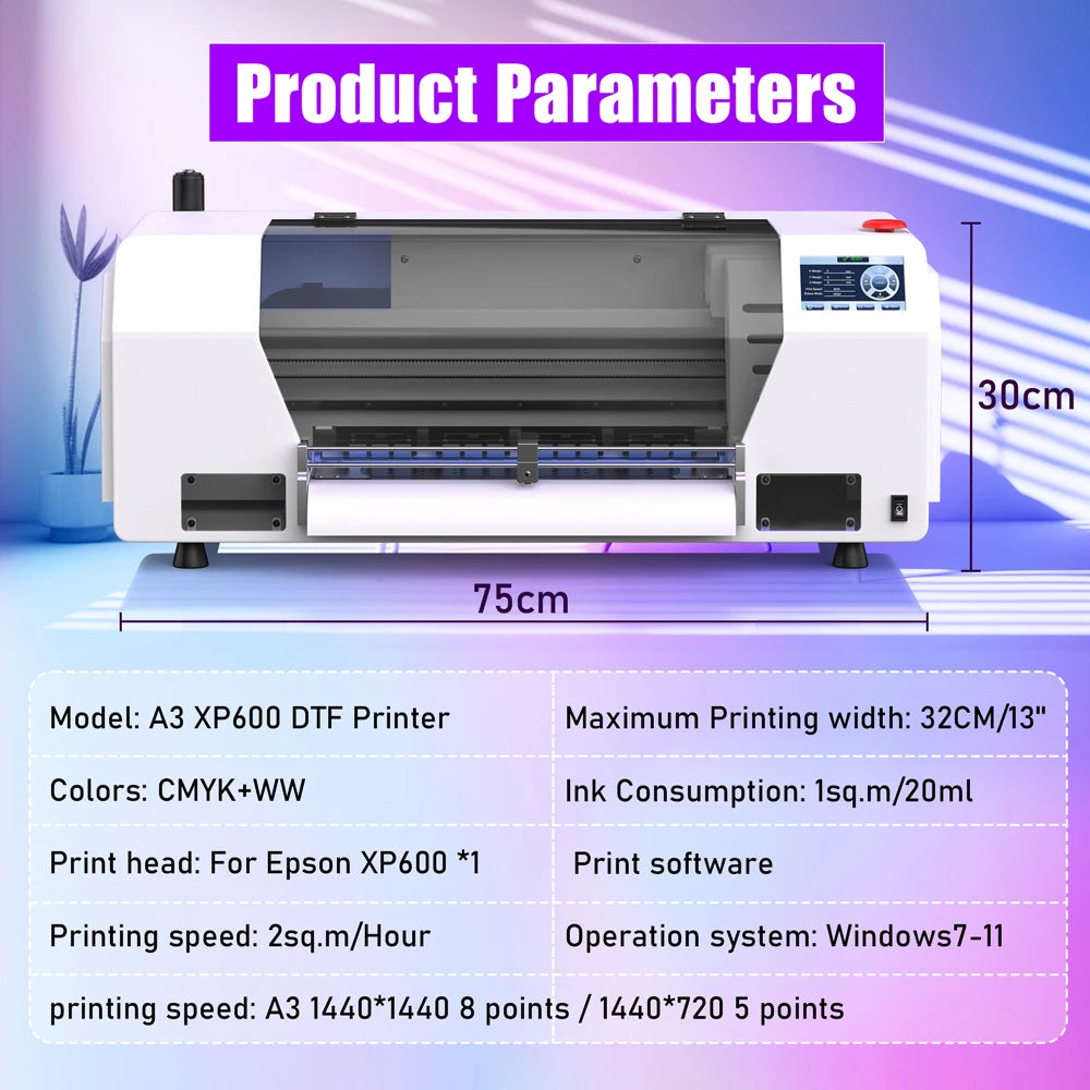 OYfame US EU Stock A3 A4 DTF Printer impresora UV dtf A3 For Epson XP600 T shirt Printing Machine A3 For L805 UV DTF Printer A3