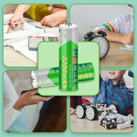 2/4/8/12/20PC AA 2200mAh Rechargeable Battery 1.2V NIMH 2A AA Pre-charged LSD Batteries for clock,toys,wireless mouse