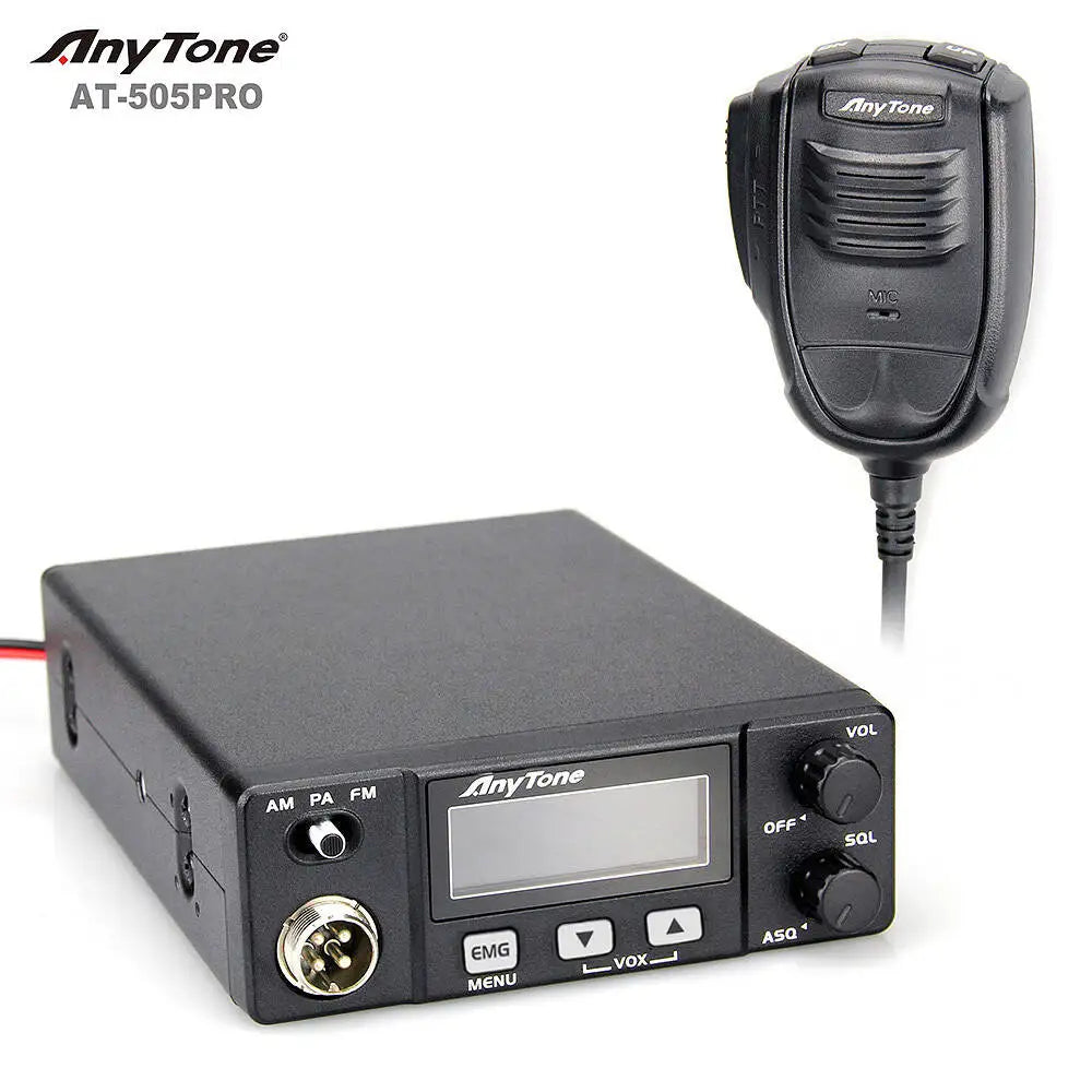 2024 New Anytone AT-505Pro CB Walkie Talkie 26.965-27.405MHz Truck Radio 40Channels AM/FM/PA Scan FunctionASQ/SQ/VOX Car Radio