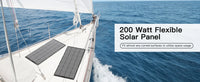 MHPOWOS Balcony Power Plant 200W / 100W Flexible Solarpanel IP68 Solar Cell Solar Charger Photovoltaic off-grid for Boat Roof RV