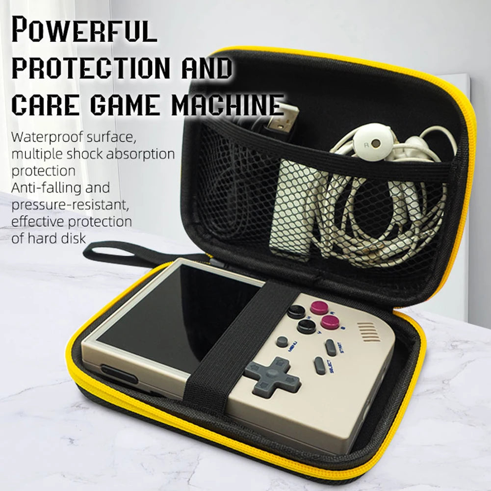 EVA Hard Case Portable Game Console Bag for Anbernic RG35XX for RG353V Handheld Game Player Black Case for Miyoo Mini Plus V3