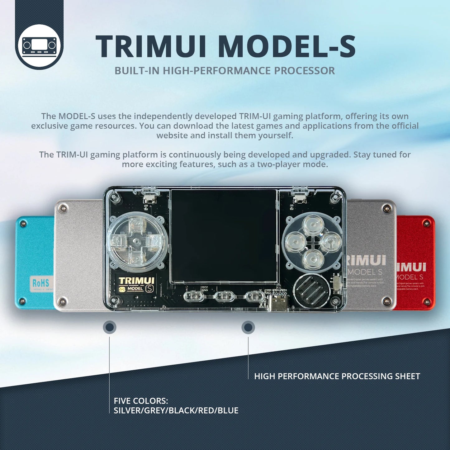TRIMUI Model S Handheld Game Console 2.0 Inch IPS Screen Mini Portable Player 15000plus Classical Games Retro Game Console