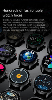 KUMI GW5 Pro Smartwatch 1.43" AMOLED IP68 Waterproof Bluetooth 5.2 Fitness Tracker Heart Rate Blood Oxygen Monitor