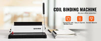 SucceBuy Coil Spiral Binding Machine Manual Book Maker 34-Holes Binding 120 Sheets Punch Binder Adjustable Coil Binding Spines