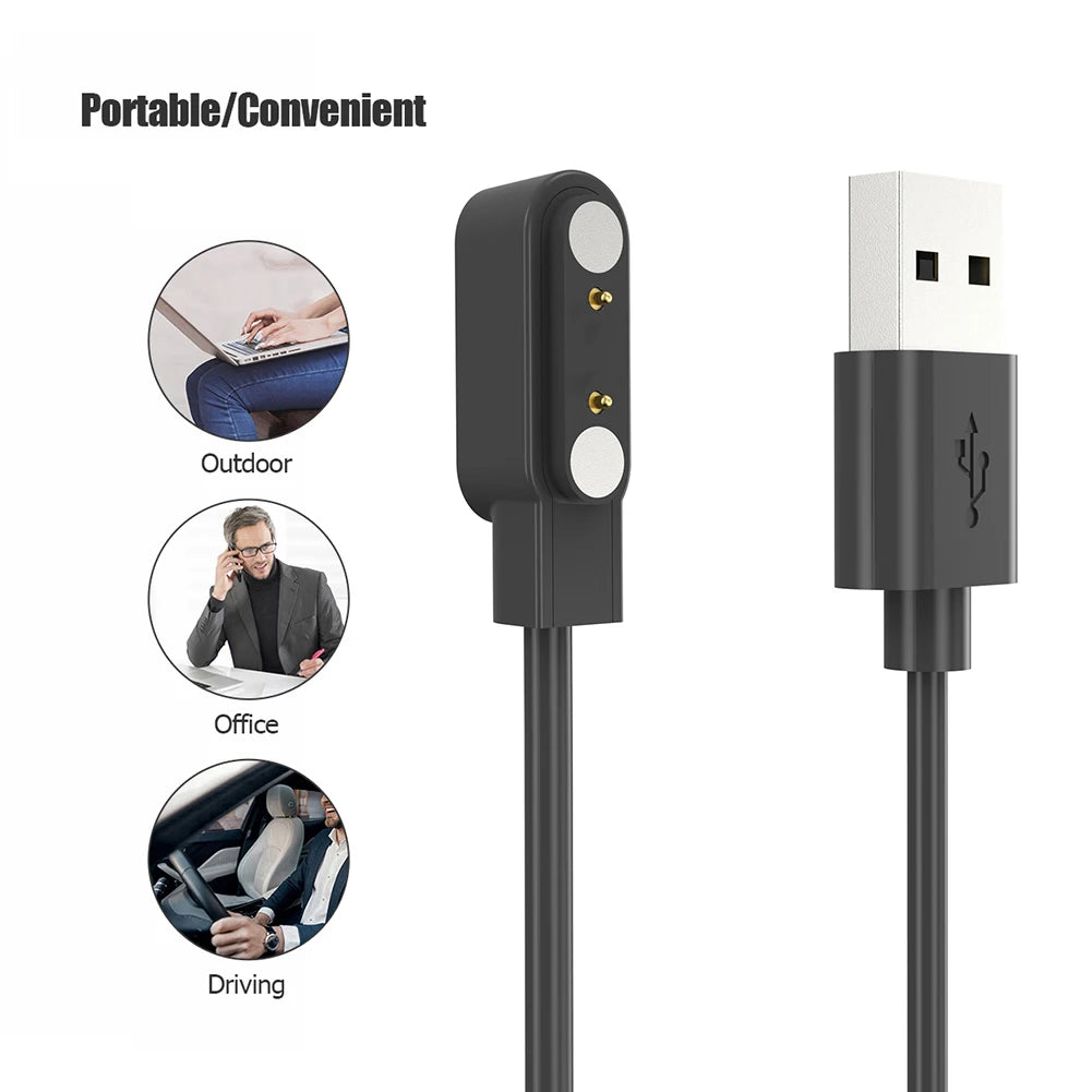 High Quality 60cm USB Magnetic Charger Replacement Cable for HAYLOU Solar Plus RT3 LS16 Smart Watch Accessories