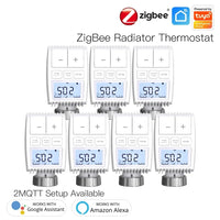 MOES Tuya ZigBee3.0 Radiator Actuator Valve Smart Thermostat Temperature Controller Internal Sensor TRV Voice Control with Alexa