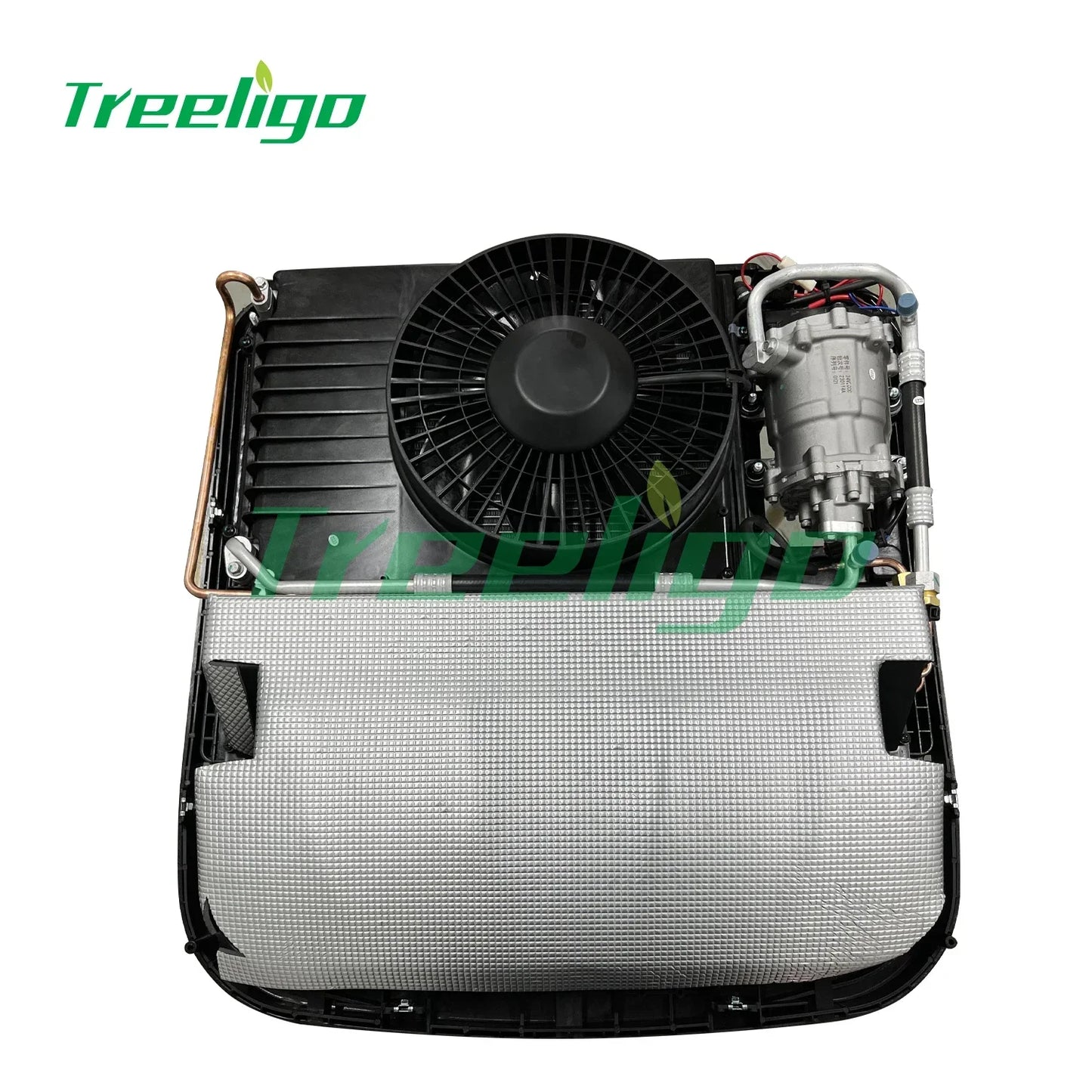 Treeligo 12V/24V Cooling RV Rooftop Air Conditioner 13500BTU Electric Parking Air AC Unit for Motorhome Truck Camper Van Caravan
