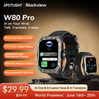 [World premiere]Blackview W80 PRO Outdoor Rugged Smart Watch, GPS Position Smartwatch, 1.91‘’ Display, 900mAh with Flashlight