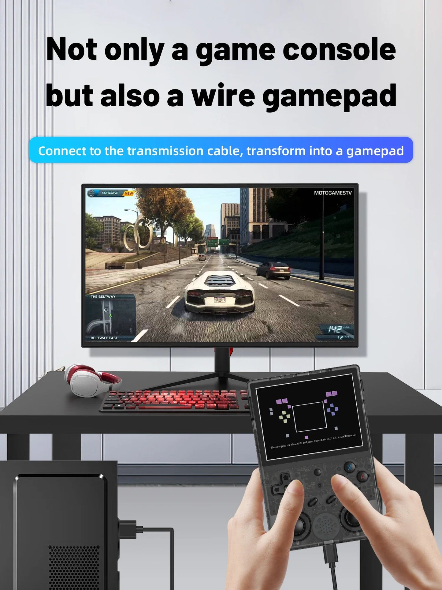 ANBERNIC RG353V RG353VS Handheld Game Console 3.5'' IPS Screen HDMI Output Android Linux OS Supports Wift Built-in 20000 Games