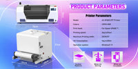 US EU Stock DTF Printer A3 A4 For Epson XP600 L805 DTF Printer uv dtf printer A3 Directly To Film t shirt Printing Machine