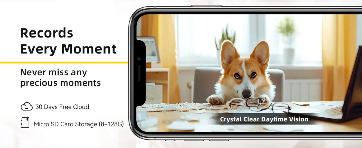 BoyKeep 2PCS Upgrade Camera Pet & Baby Surveillance Motion Capture 5G/2.4GHz, View Remotely 360° Night Vision Pan & Tilt 2-Way A