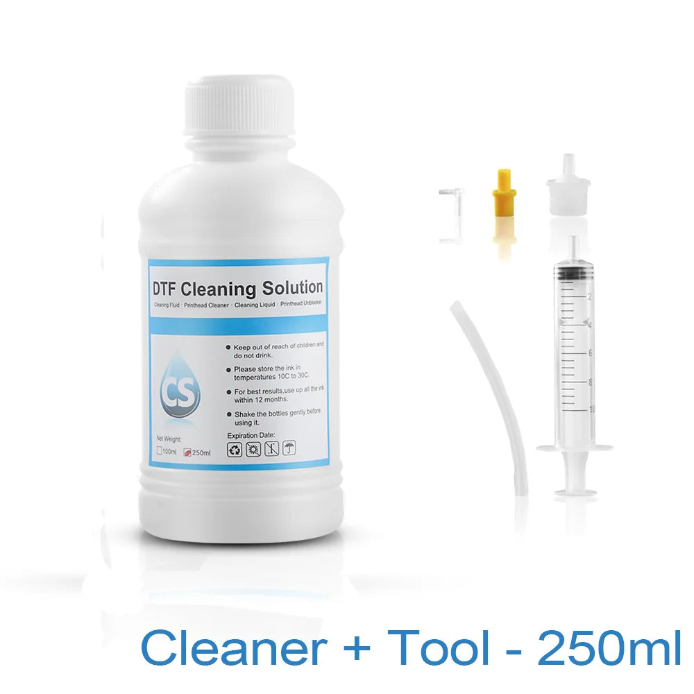 DTF Cleaner DTF cleaning Solution Liquid For DTF (Direct Transfer Film) Printer Printhead Tube Cleaning  (3 Capacity Options)