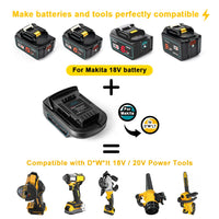 Waitley Battery Adapter for Makita 18V conversion to DEWALT 18V / 20V Batteries Power Tool Accessories Replaces DCB200
