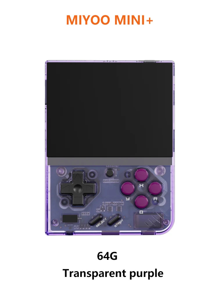 MIYOO Mini Plus Portable Retro Handheld Game Console 3.5''IPS HD Screen Linux System Mini + Classic Gaming Emulator Players Gift