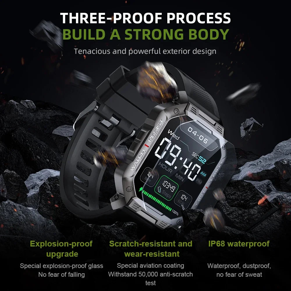 New KUMI U3 Pro Smart Watch 1.83'' Smartwatch Bluetooth Call 100+ Sport Heart Rate for Men Women Support IP68 Waterproof