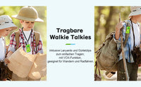 AWANFI Walkie Talkie Children, 3-12 Years, Walkie Talkie Rechargeable with Li-ion Battery, Radio Set, for Gift/Camping/Adventure