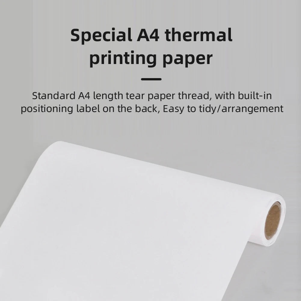 A4 Portable Thermal Printer Inkless Bluetooth-Compatible Wireless Mobile Travel Printer Document Printing Maker Home Office Use