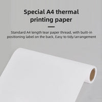 A4 Portable Thermal Printer Inkless Bluetooth-Compatible Wireless Mobile Travel Printer Document Printing Maker Home Office Use
