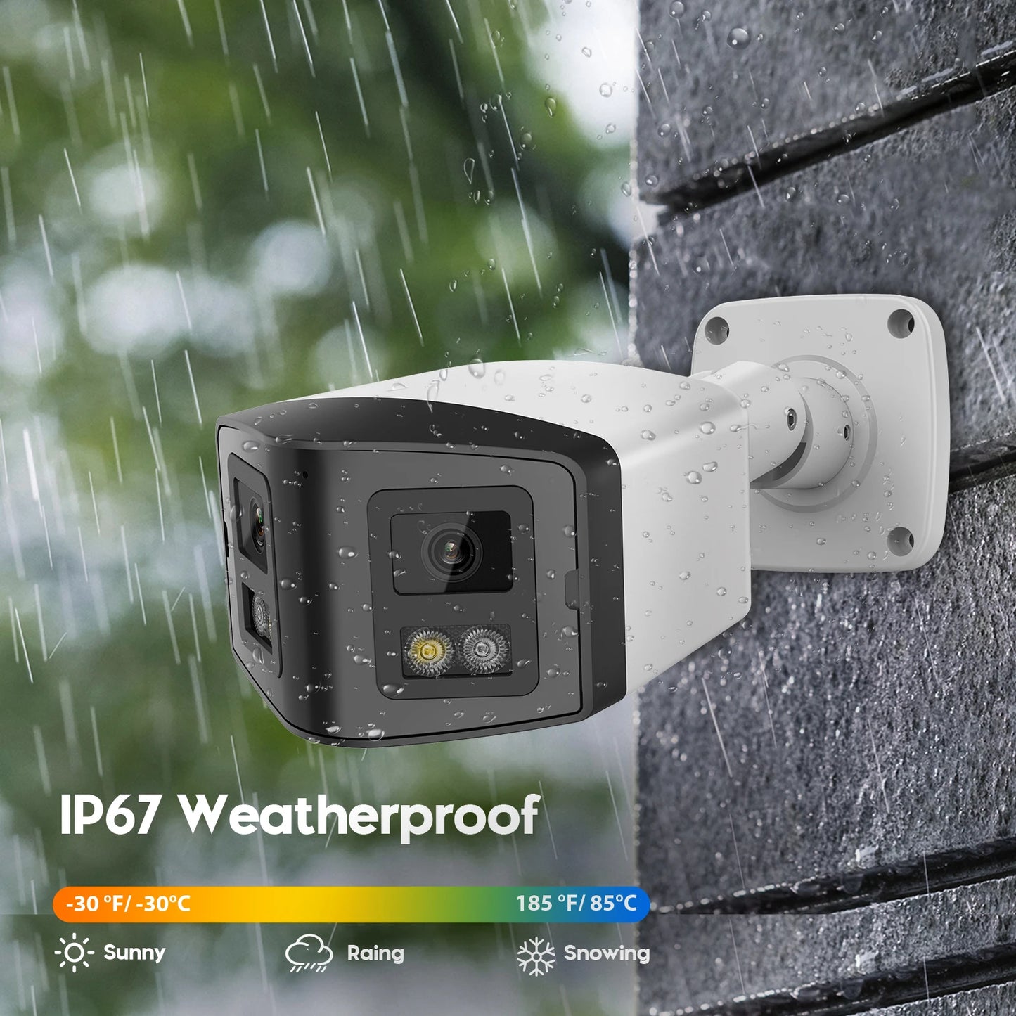 VIKYLIN 180° Panoramic View 4MP Dual-Lens PoE Security IP Camera CCTV Home Outdoor Video Surveillance POE Security camera Onvif