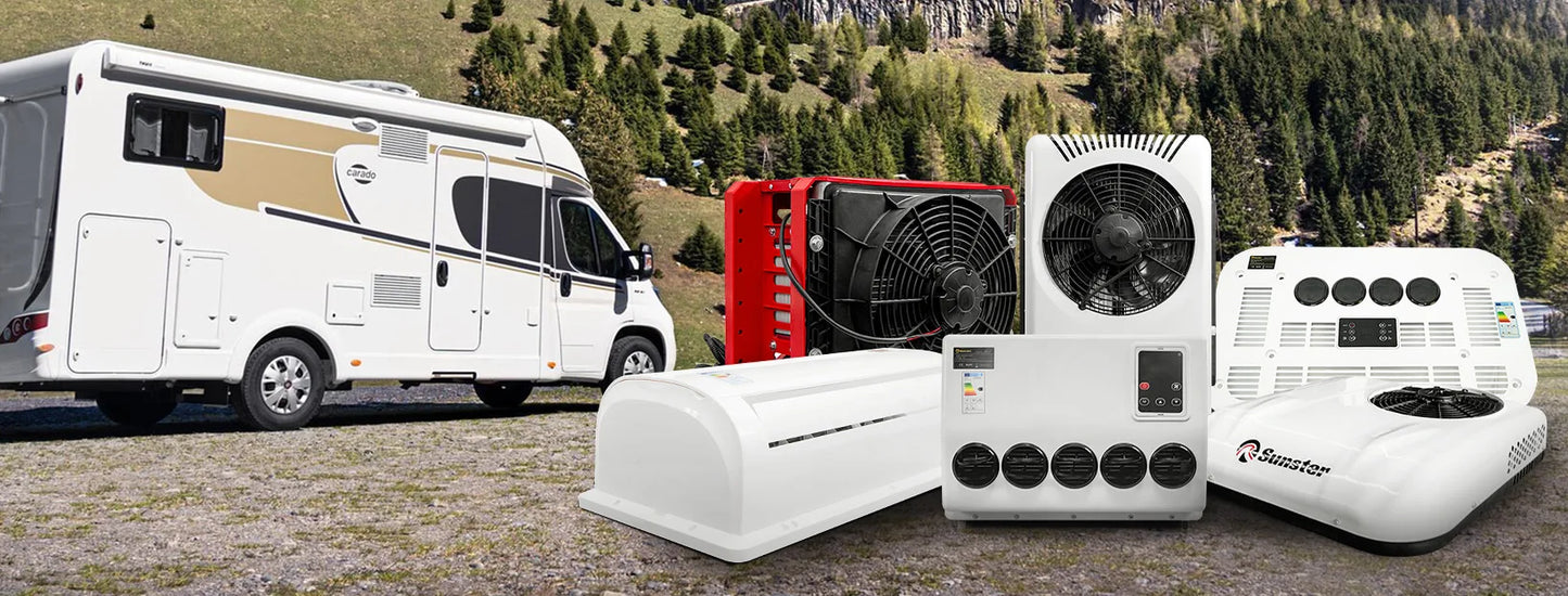 12V 24V Electric Roof Air Conditioning RV Air Conditioning, Parking Air Conditioning Automatic Constant Temperature for Trailers