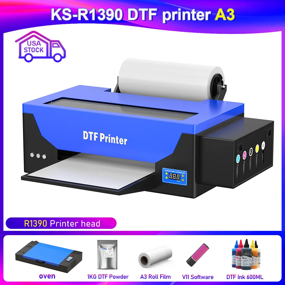 OYfame US EU Stock A3 A4 DTF Printer impresora UV dtf A3 For Epson XP600 T shirt Printing Machine A3 For L805 UV DTF Printer A3