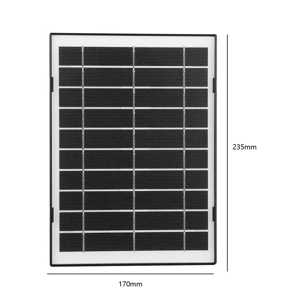 30W Solar Panel for Security Camera Micro USB/USB-C/DC5521 360°Adjustable Mount IP65 Waterproof for EufyCam/Wyze Cam