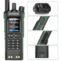 Walkie Talkie Baofeng UV-32 Multi Band 10W GPS Bluetooth Programming Amateur AM Two Way Radio with 2.0" Screen Type-C Ham Radio