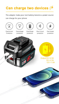 Waitley Battery Adapter for Makita 18V conversion to DEWALT 18V / 20V Batteries Power Tool Accessories Replaces DCB200