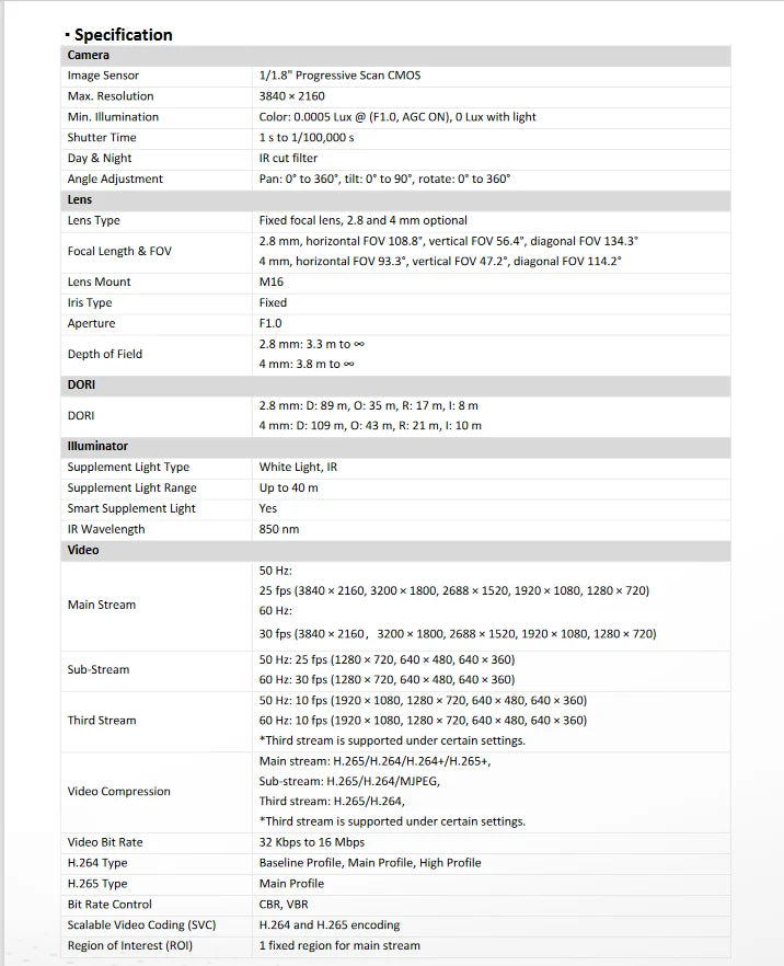 2025 NEW Original Hikvision DS-2CD2087G3-LI2UY 4K 8MP Smart Hybrid Light with ColorVu Fixed Mini Bullet Network Camera HikAI-ISP