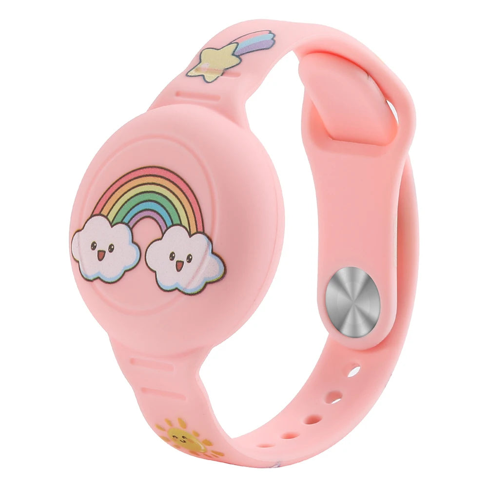 AirTag Bracelet Kid Children Anti-lost Bracelet Waterproof Silicone GPS Tracker Wristband for AirTag Kids Necklace Watch Band