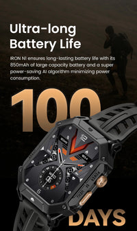 HAYLOU IRON N1 Smartwatchs 2.13’’ AMOLED Display 5ATM Waterproof Bluetooth Call Outdoor Sport Smart Watch 30 Days Battery Life