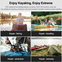 Retevis RT649P Waterproof Walkie Talkies Floating NOAA 1200mAh Rechargeable SOS Flashlight for Emergency Camping Kayaking (2Pcs)