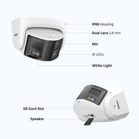 ANNKE 8MP 180°Panoramic Security Camera System POE Protection Dual Lens Camera Two Way Audio 8CH NVR Video CCTV Surveillance Kit