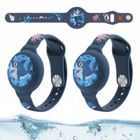 AirTag Bracelet Kid Children Anti-lost Bracelet Waterproof Silicone GPS Tracker Wristband for AirTag Kids Necklace Watch Band