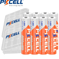 PKCELL-Rechargeable 3A Battery , AAA Battery, 1.6V, Nizn AAA battery, 900mwh, 8Pcs with 2PC Box Case