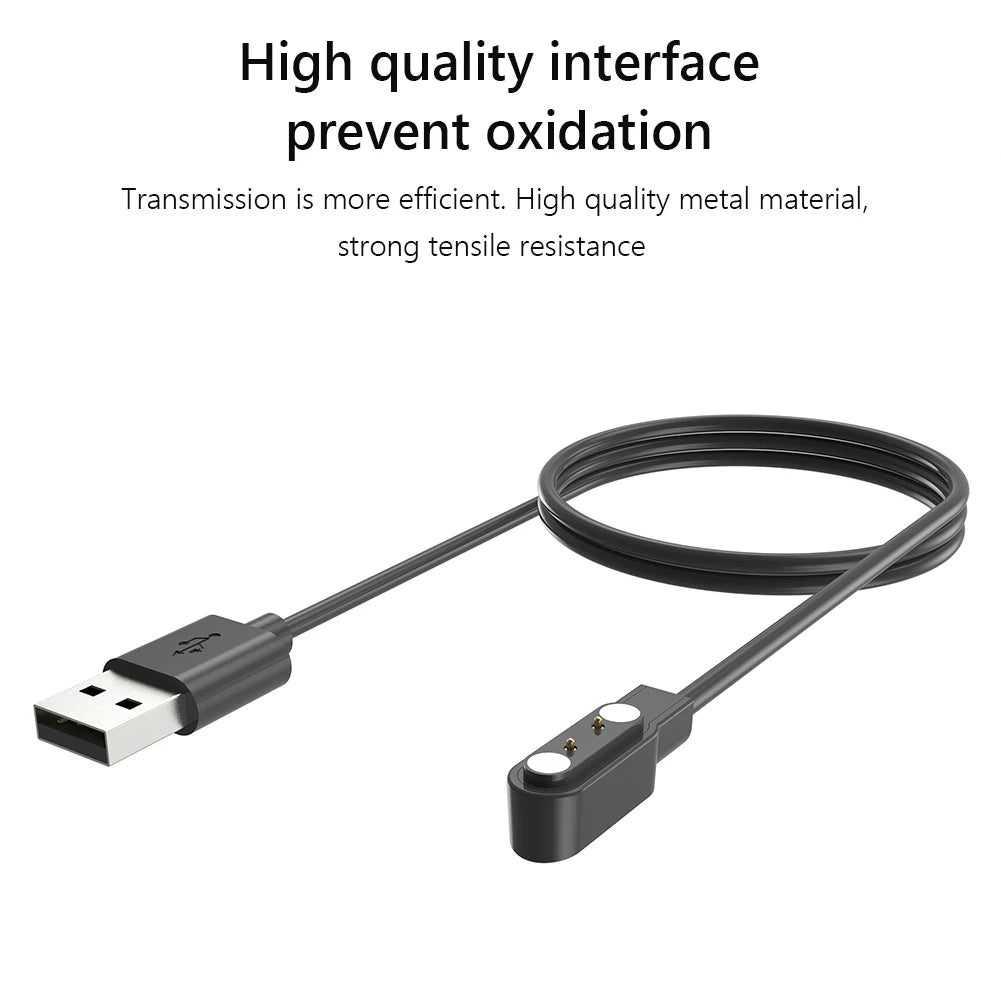 High Quality 60cm USB Magnetic Charger Replacement Cable for HAYLOU Solar Plus RT3 LS16 Smart Watch Accessories