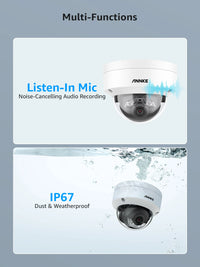 ANNKE C800 4K PoE Security Camera Outdoor IK10 8MP Smart Dual Light Built-in Mic Video Surveillance IP Security Camera