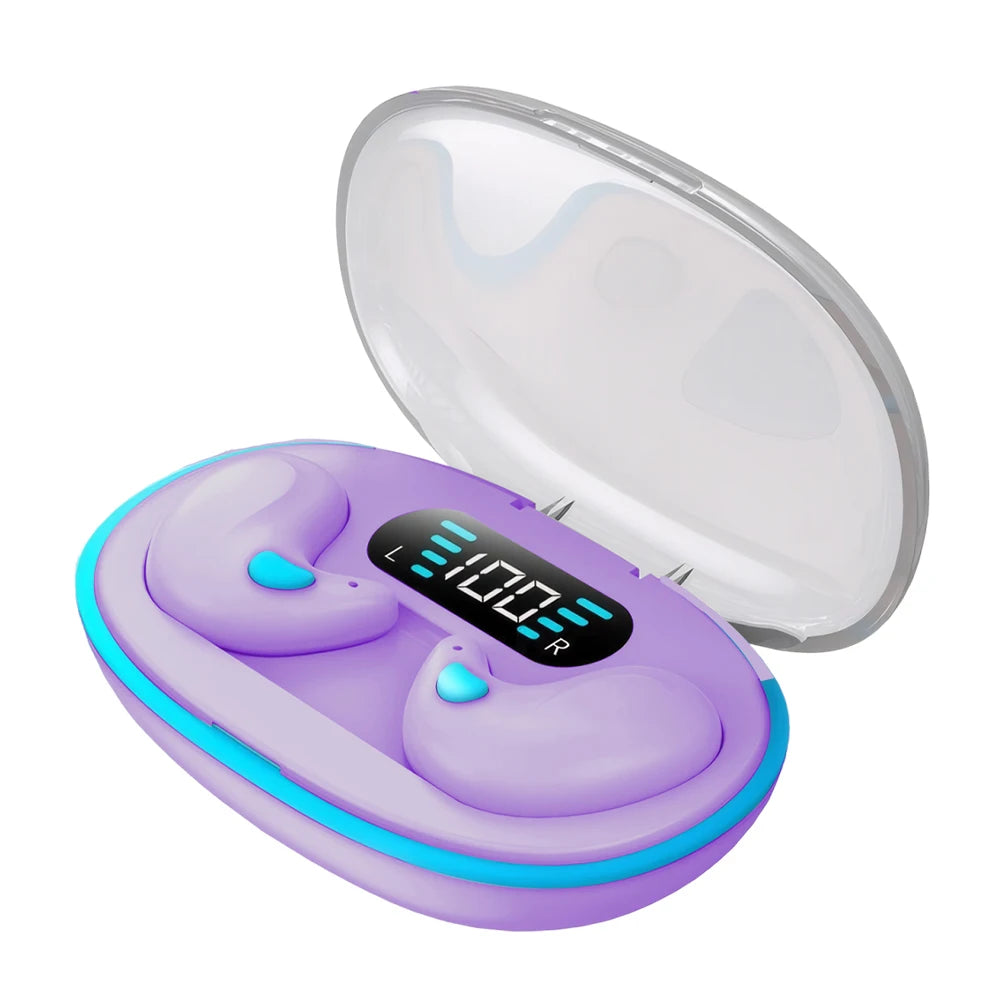 Invisible Bluetooth 5.3 Headphones Wireless Sleep Earphones HiFi Stero Noise Reduction Earbuds Sports Headsets for Xiaomi iPhone