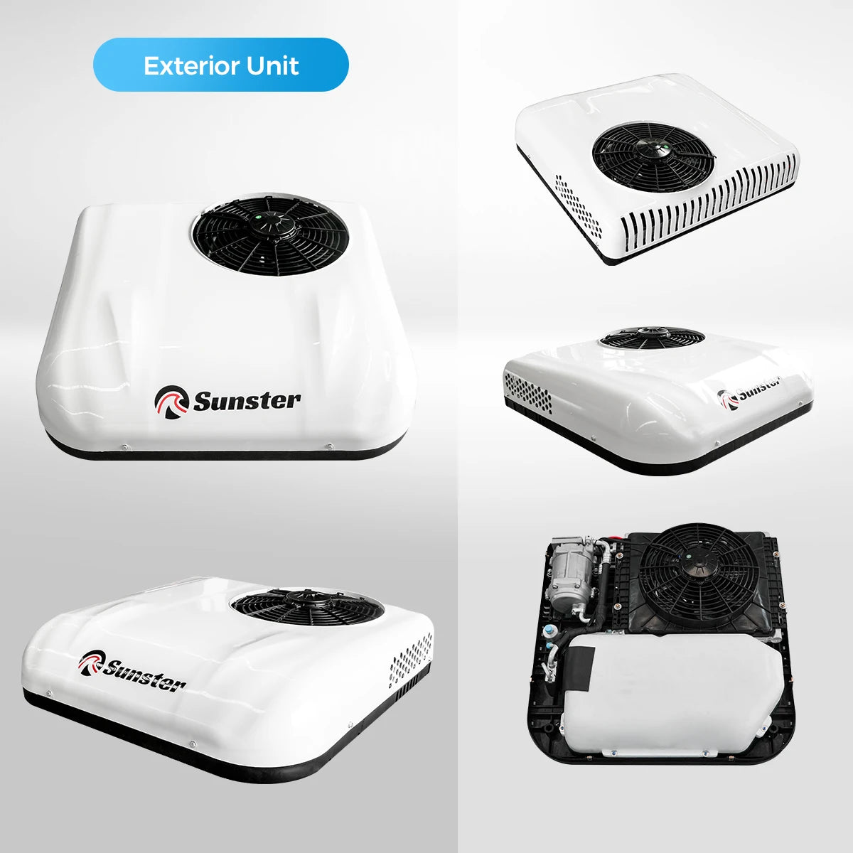 12V/24V Cool Rooftop Air Conditioner Electric Cool RV Rooftop Parking AC Unit For Truck Camper Van Caravans Garden