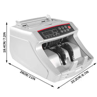 VEVOR 1000 Pcs/Min Money Counter Business Cash Register Euros Bills Fake Banknote Detector by UV and MG Function for Banks Shops