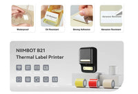 Niimbot B21 Mini Portable Printer Adhesive Label Thermal Printer Wireless Bluetooth For Sticker Labeling Machine Printer