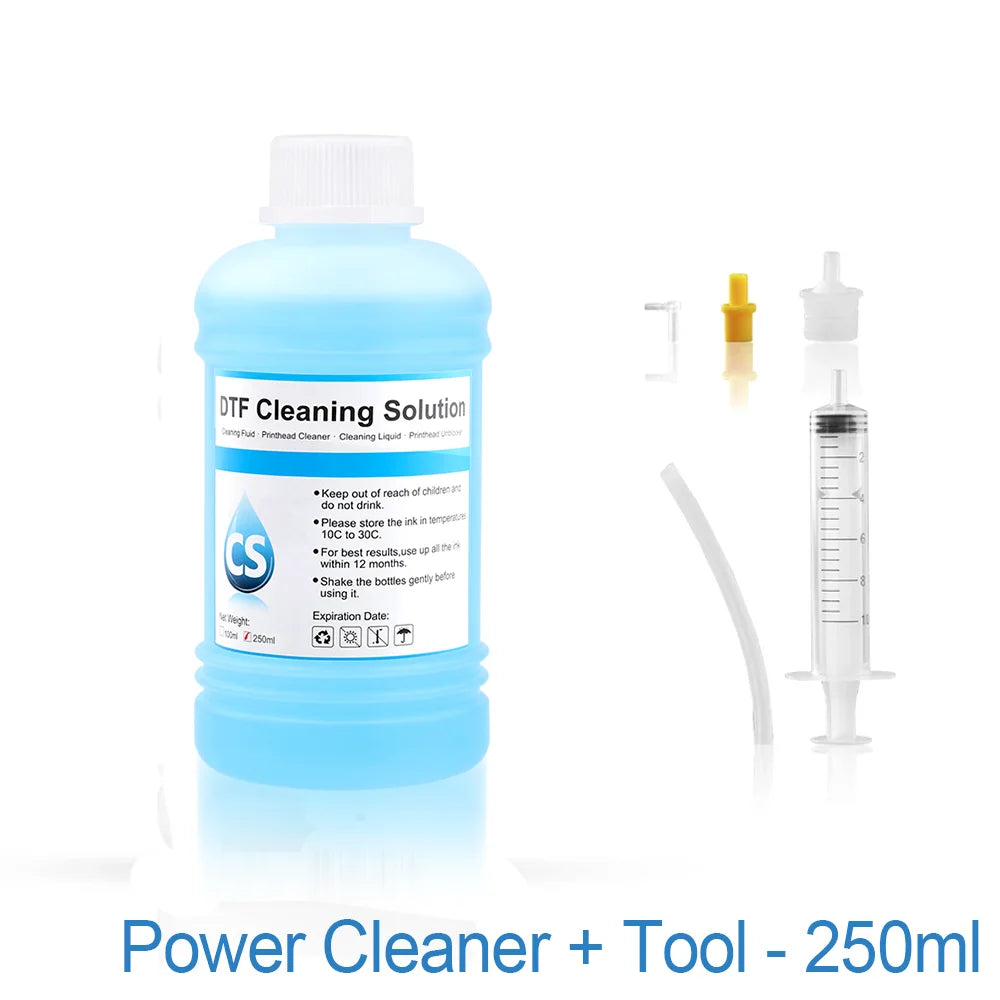 DTF Cleaner DTF cleaning Solution Liquid For DTF (Direct Transfer Film) Printer Printhead Tube Cleaning  (3 Capacity Options)