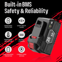 1/2/3/4Pack 20V 5Ah Replacement Battery For Parkside X 20V Team For Parkside PAP 20 B3/A3 PAPS 208 A1 Power Tools