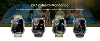 Blackview New Smart Watch 2.01'' HD Display Outdoor Men's Watches with Emergency Lighting Bluetooth Call Waterproof Smartwatch