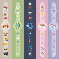 AirTag Bracelet Kid Children Anti-lost Bracelet Waterproof Silicone GPS Tracker Wristband for AirTag Kids Necklace Watch Band