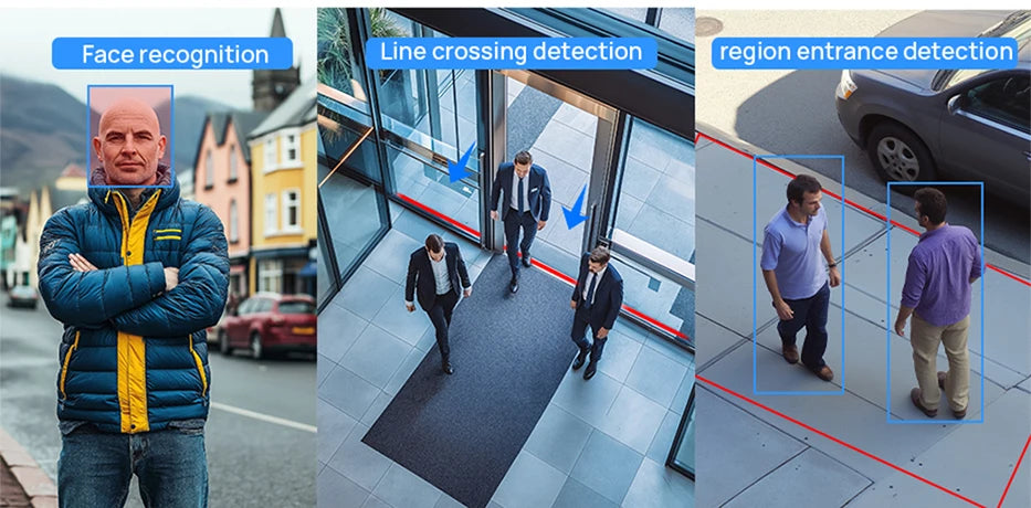 Hikvision Compatible 6/8MP Full Color Two-way Audio Turret IP Camera Vehicle Human Detection IP66 Outdoor Security Surveillance